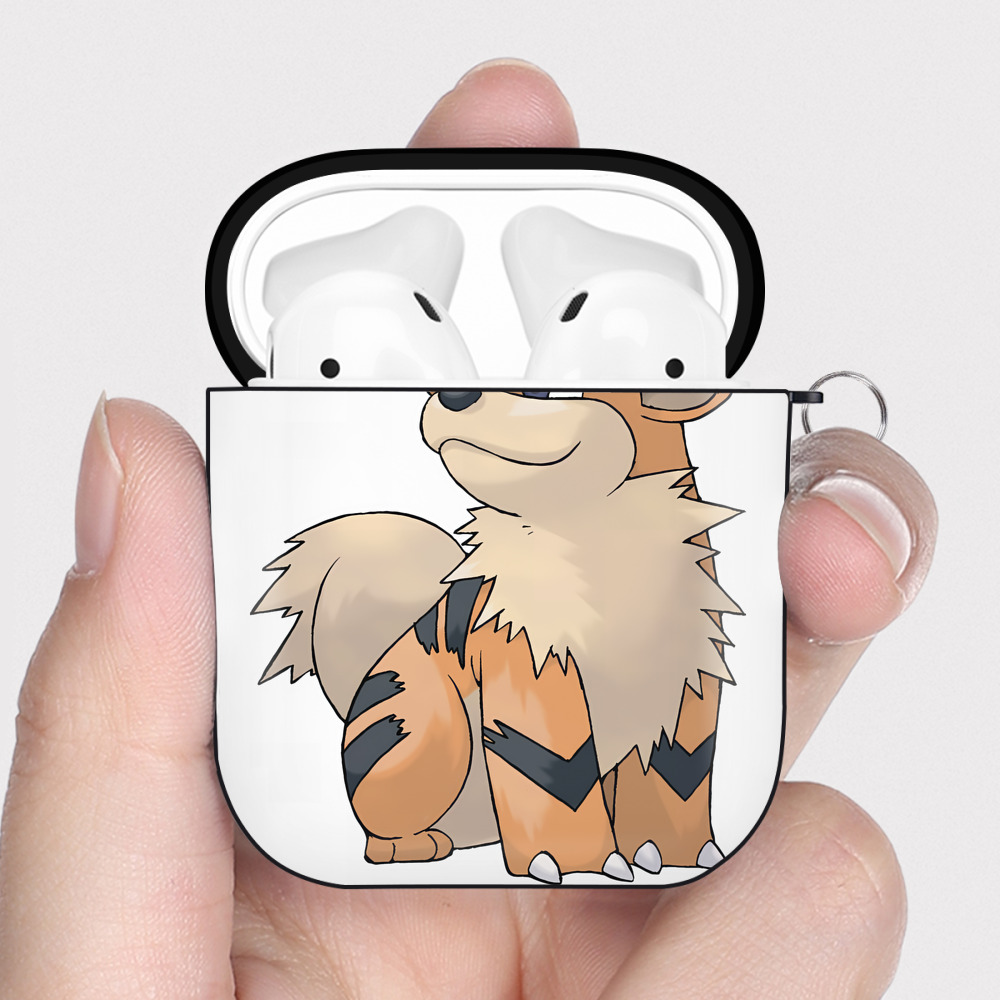 （画像用） ポケットモンスター Pokémon AirPods 第2世代保護ケース ハードシェル ブラック 耐衝撃・防指紋・カラビナ付き
