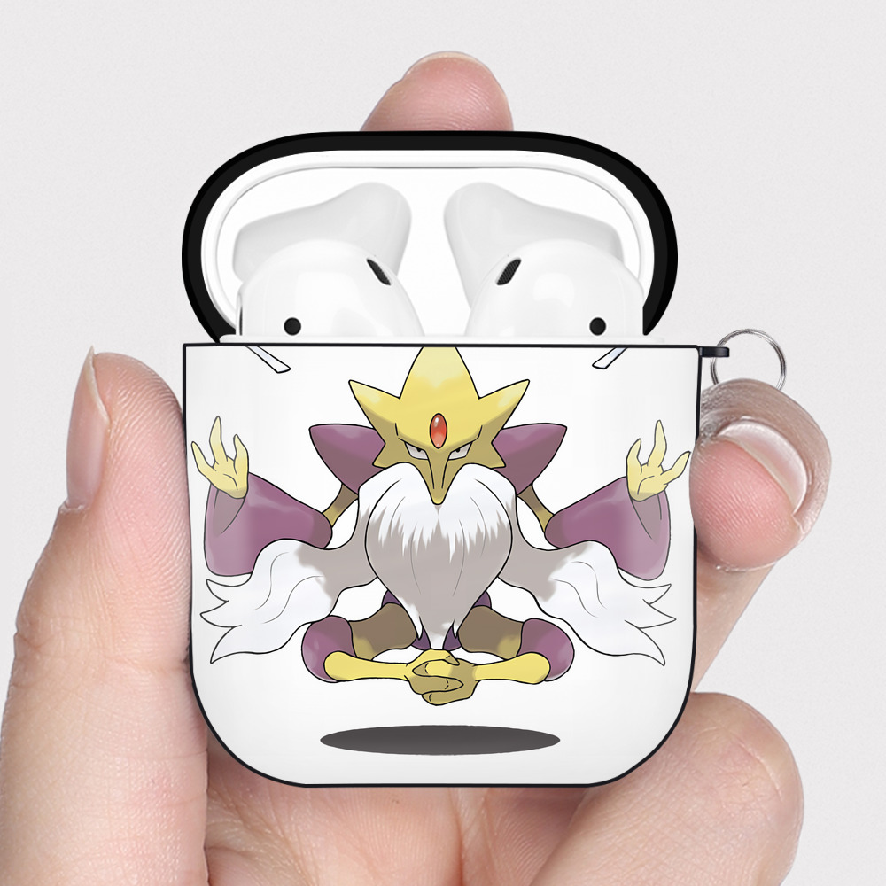 （画像用） ポケットモンスター Pokémon AirPods 第2世代保護ケース ハードシェル ブラック 耐衝撃・防指紋・カラビナ付き