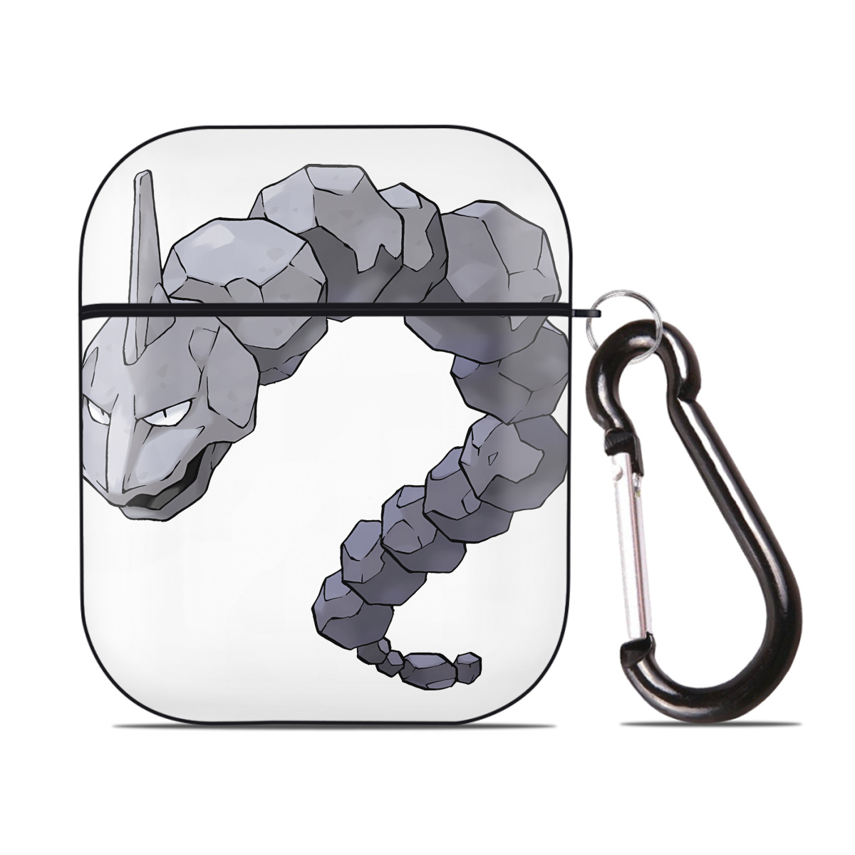 （画像用） ポケットモンスター Pokémon AirPods 第2世代保護ケース ハードシェル ブラック 耐衝撃・防指紋・カラビナ付き