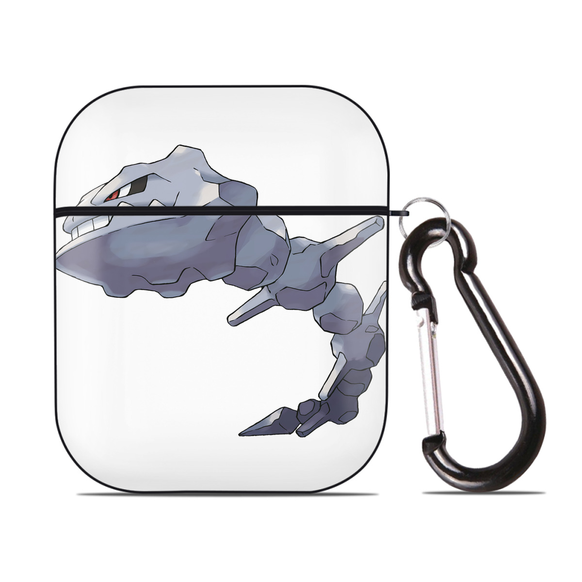 （画像用） ポケットモンスター Pokémon AirPods 第2世代保護ケース ハードシェル ブラック 耐衝撃・防指紋・カラビナ付き