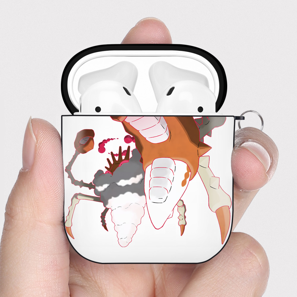 （画像用） ポケットモンスター Pokémon AirPods 第2世代保護ケース ハードシェル ブラック 耐衝撃・防指紋・カラビナ付き