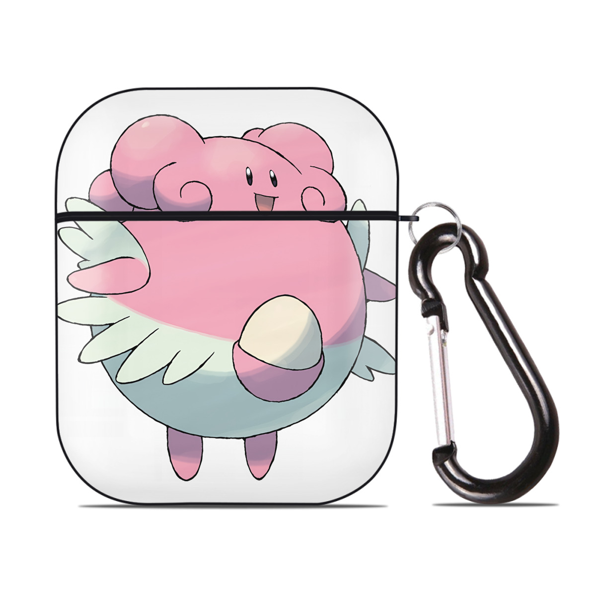 （画像用） ポケットモンスター Pokémon AirPods 第2世代保護ケース ハードシェル ブラック 耐衝撃・防指紋・カラビナ付き