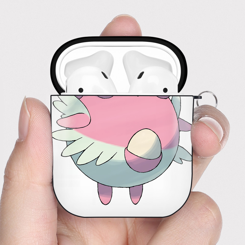 （画像用） ポケットモンスター Pokémon AirPods 第2世代保護ケース ハードシェル ブラック 耐衝撃・防指紋・カラビナ付き