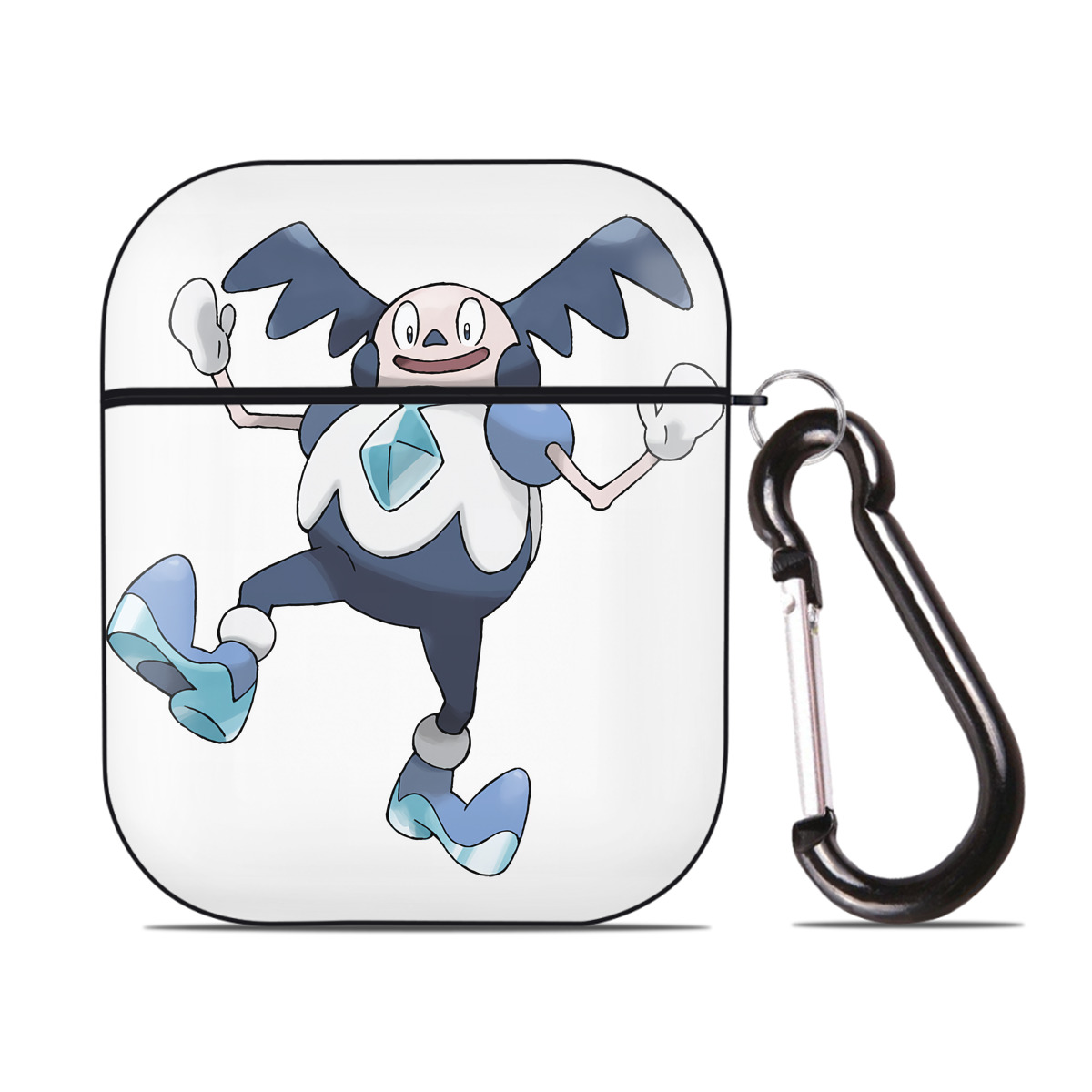 （画像用） ポケットモンスター Pokémon AirPods 第2世代保護ケース ハードシェル ブラック 耐衝撃・防指紋・カラビナ付き
