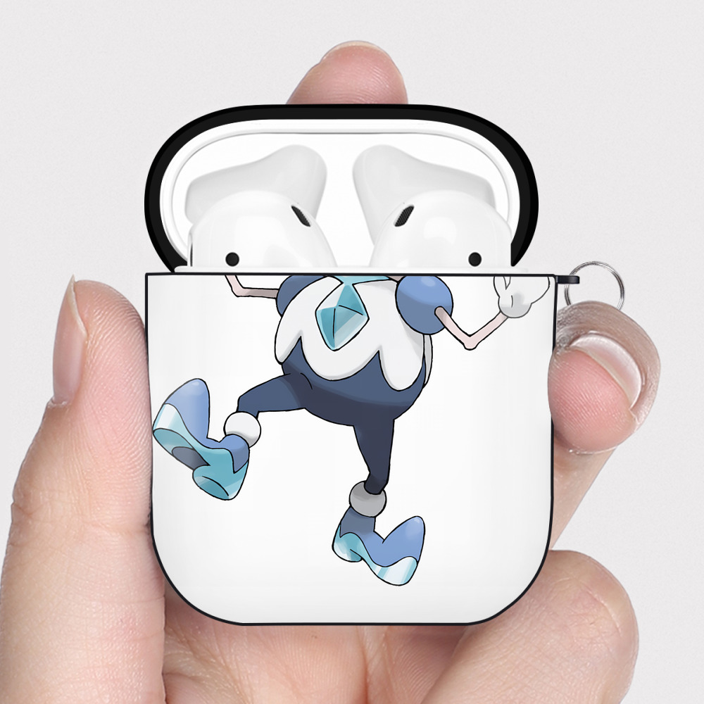 （画像用） ポケットモンスター Pokémon AirPods 第2世代保護ケース ハードシェル ブラック 耐衝撃・防指紋・カラビナ付き