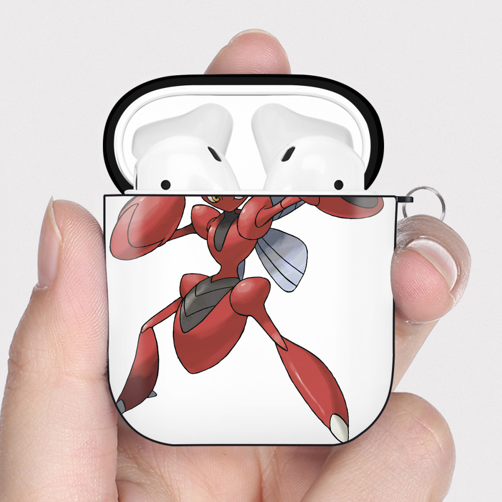 （画像用） ポケットモンスター Pokémon AirPods 第2世代保護ケース ハードシェル ブラック 耐衝撃・防指紋・カラビナ付き