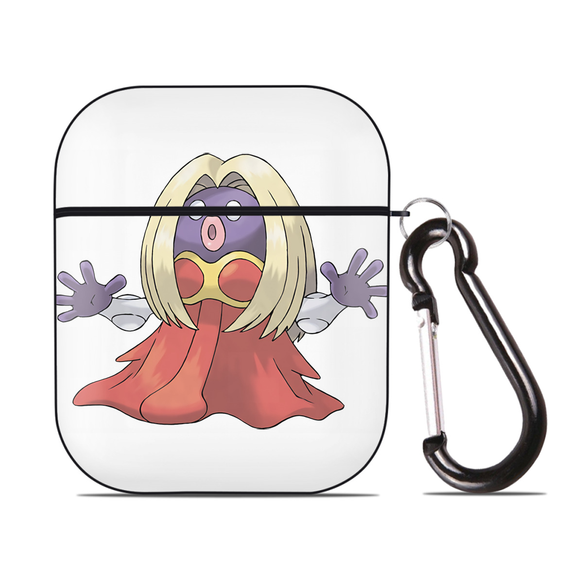 （画像用） ポケットモンスター Pokémon AirPods 第2世代保護ケース ハードシェル ブラック 耐衝撃・防指紋・カラビナ付き