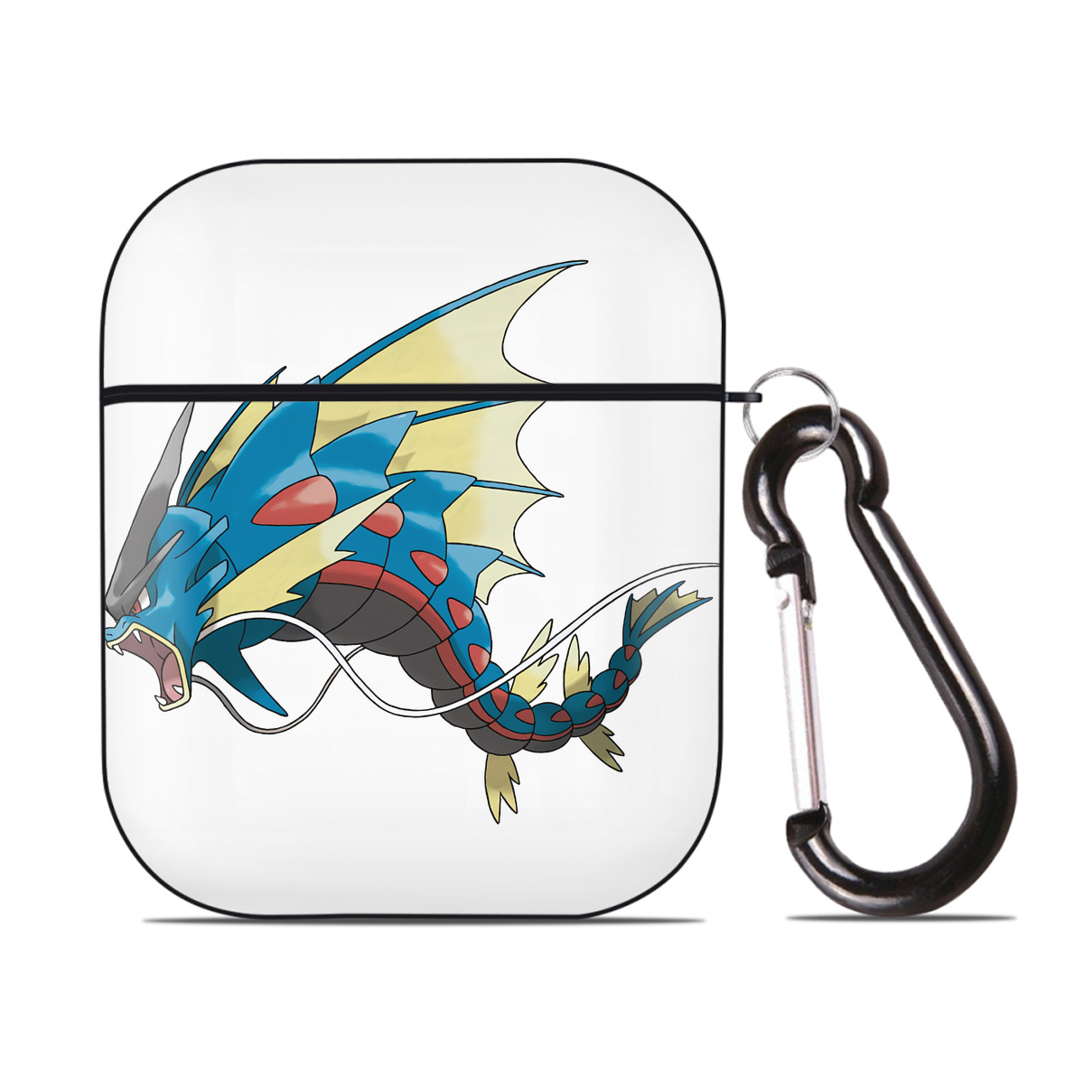 （画像用） ポケットモンスター Pokémon AirPods 第2世代保護ケース ハードシェル ブラック 耐衝撃・防指紋・カラビナ付き
