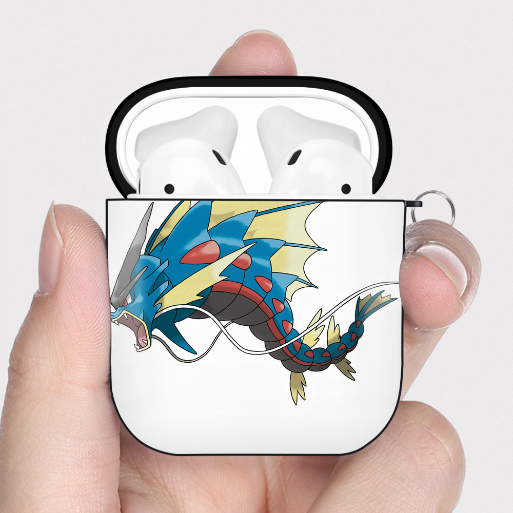 （画像用） ポケットモンスター Pokémon AirPods 第2世代保護ケース ハードシェル ブラック 耐衝撃・防指紋・カラビナ付き