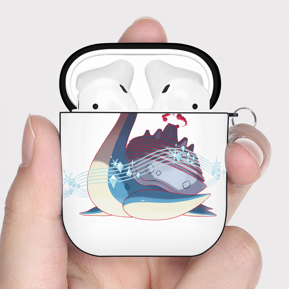 （画像用） ポケットモンスター Pokémon AirPods 第2世代保護ケース ハードシェル ブラック 耐衝撃・防指紋・カラビナ付き