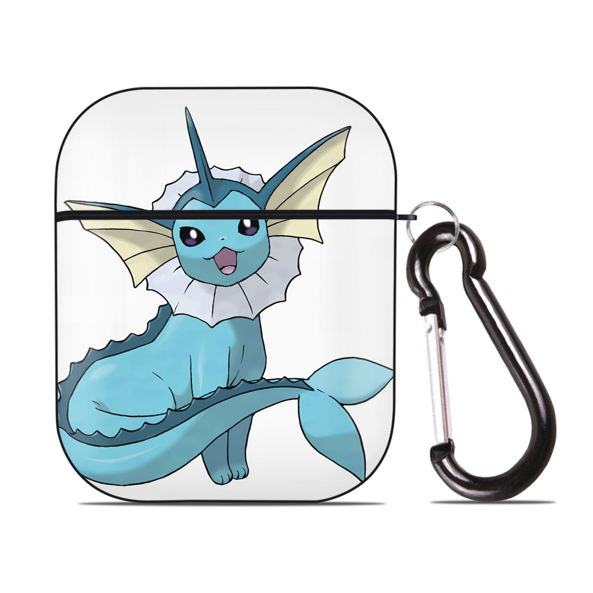 （画像用） ポケットモンスター Pokémon AirPods 第2世代保護ケース ハードシェル ブラック 耐衝撃・防指紋・カラビナ付き