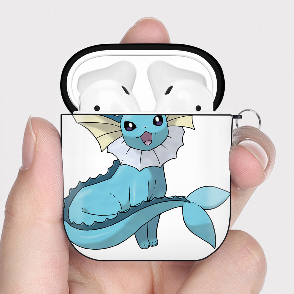 （画像用） ポケットモンスター Pokémon AirPods 第2世代保護ケース ハードシェル ブラック 耐衝撃・防指紋・カラビナ付き