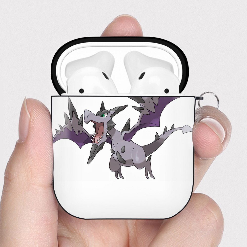 （画像用） ポケットモンスター Pokémon AirPods 第2世代保護ケース ハードシェル ブラック 耐衝撃・防指紋・カラビナ付き