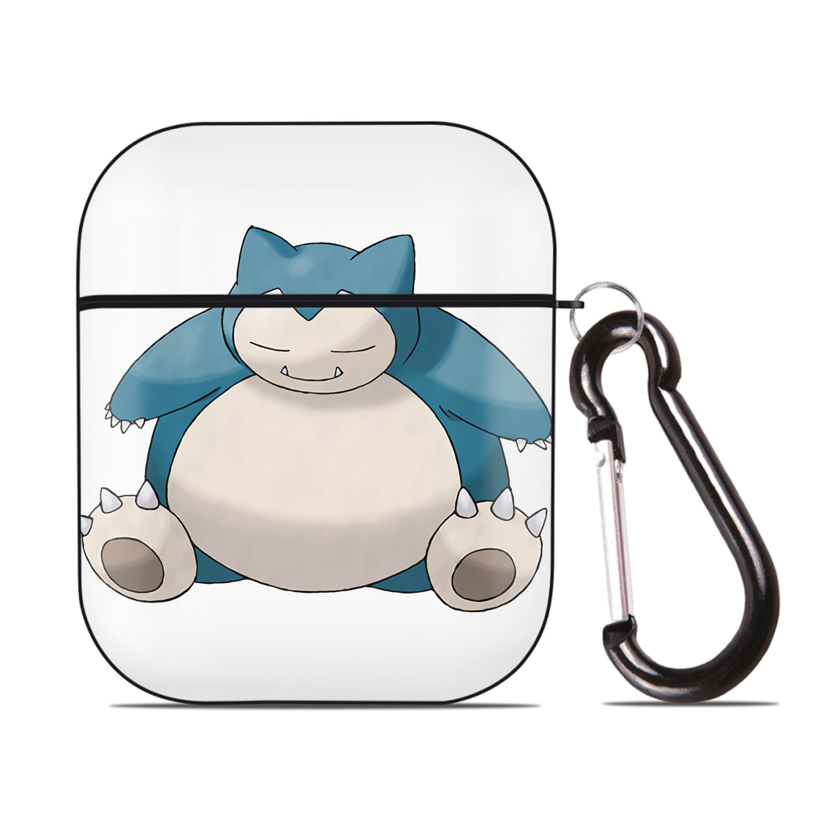 （画像用） ポケットモンスター Pokémon AirPods 第2世代保護ケース ハードシェル ブラック 耐衝撃・防指紋・カラビナ付き