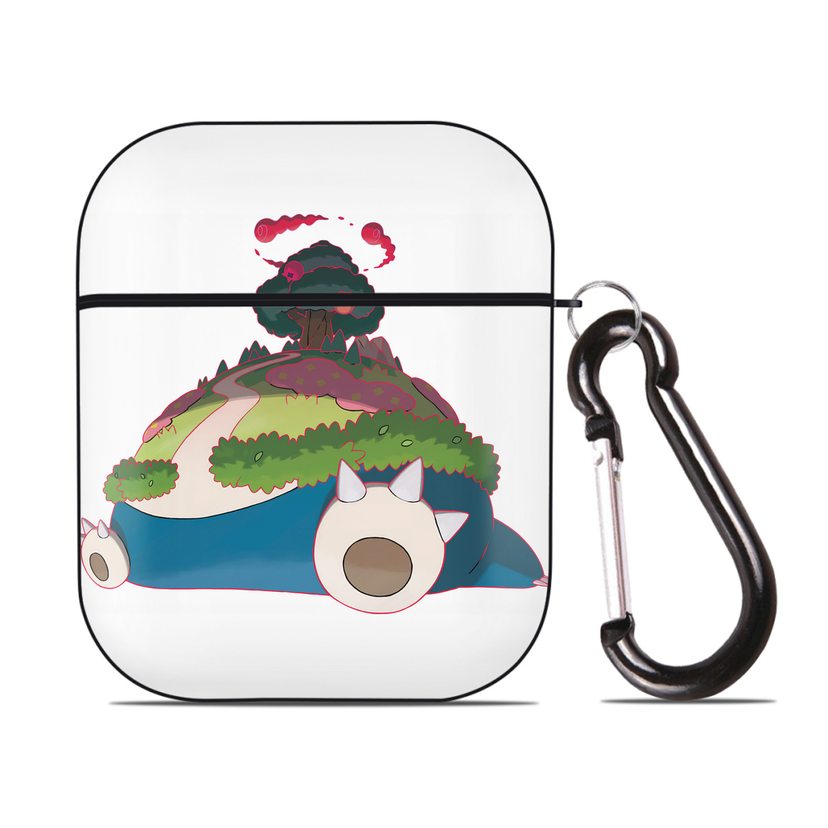 （画像用） ポケットモンスター Pokémon AirPods 第2世代保護ケース ハードシェル ブラック 耐衝撃・防指紋・カラビナ付き