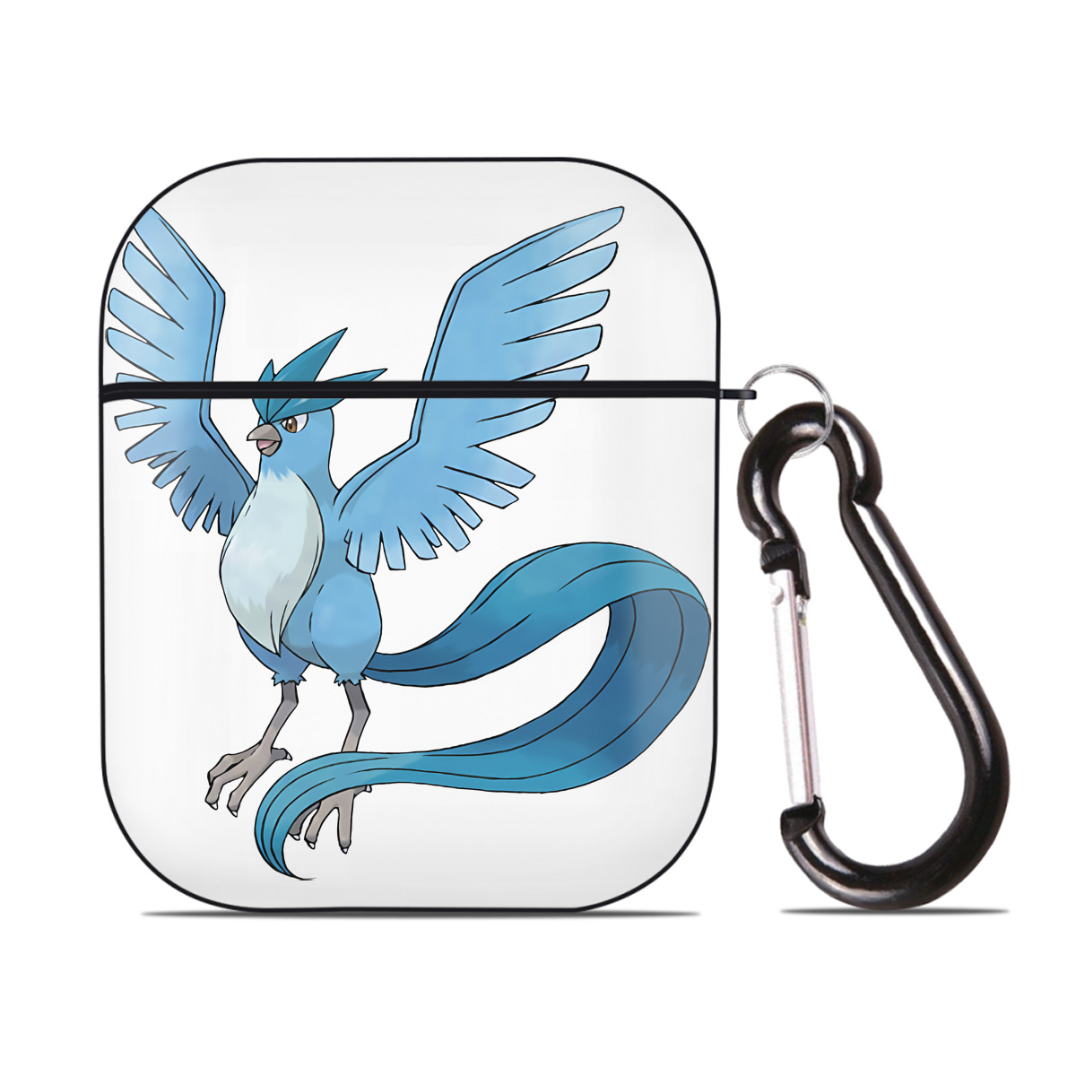 （画像用） ポケットモンスター Pokémon AirPods 第2世代保護ケース ハードシェル ブラック 耐衝撃・防指紋・カラビナ付き