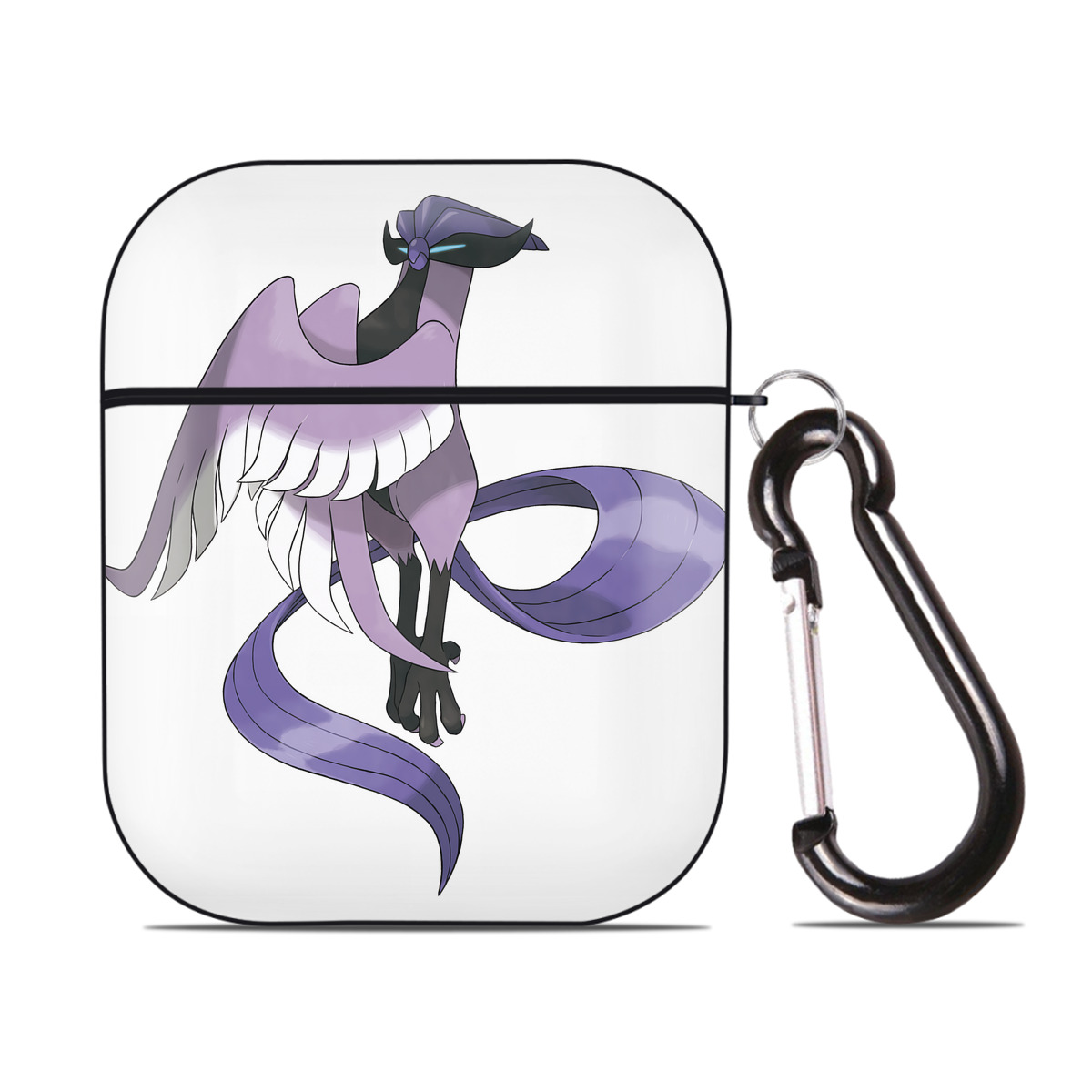 （画像用） ポケットモンスター Pokémon AirPods 第2世代保護ケース ハードシェル ブラック 耐衝撃・防指紋・カラビナ付き