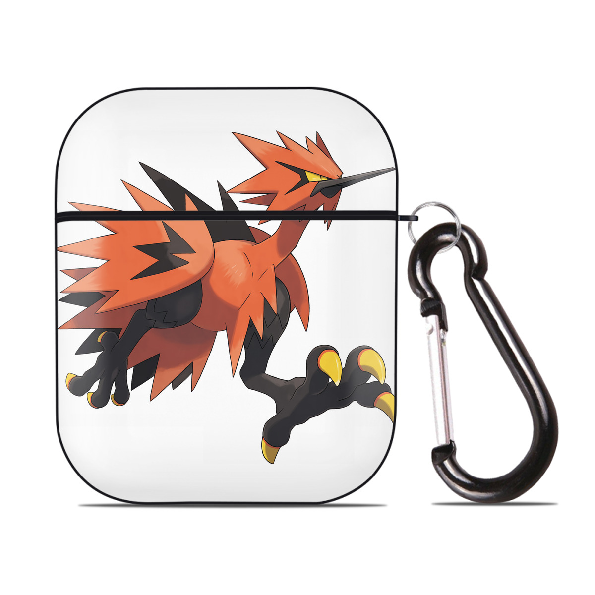 （画像用） ポケットモンスター Pokémon AirPods 第2世代保護ケース ハードシェル ブラック 耐衝撃・防指紋・カラビナ付き