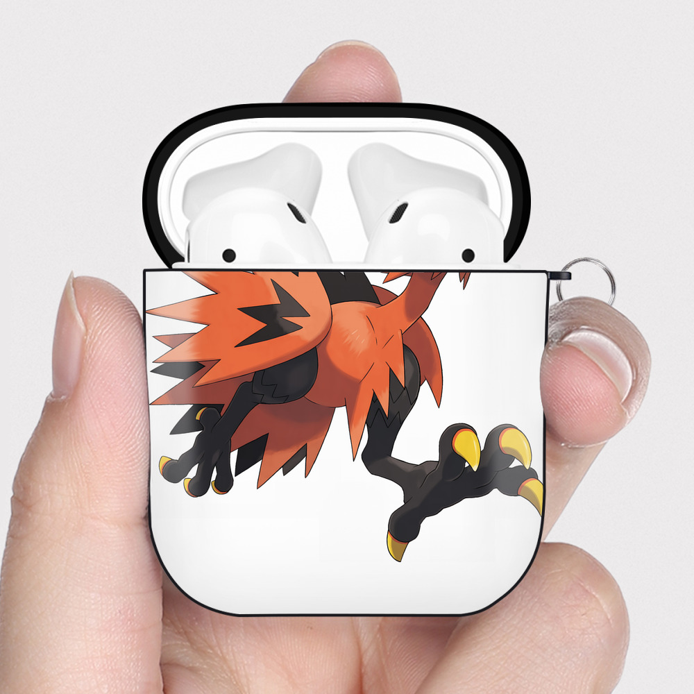 （画像用） ポケットモンスター Pokémon AirPods 第2世代保護ケース ハードシェル ブラック 耐衝撃・防指紋・カラビナ付き