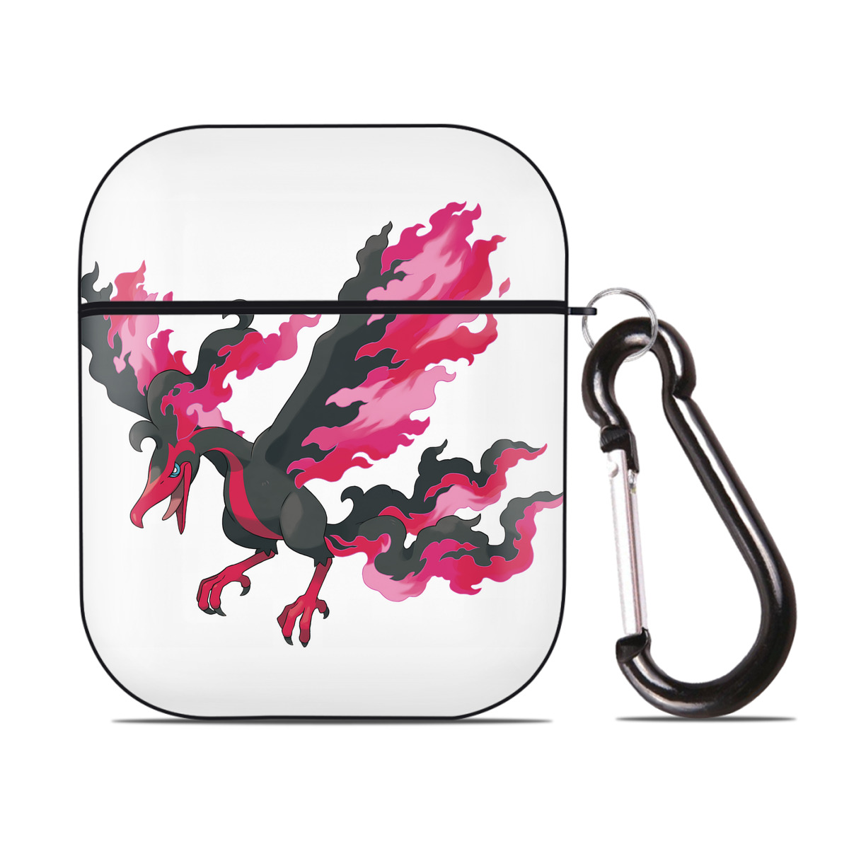 （画像用） ポケットモンスター Pokémon AirPods 第2世代保護ケース ハードシェル ブラック 耐衝撃・防指紋・カラビナ付き
