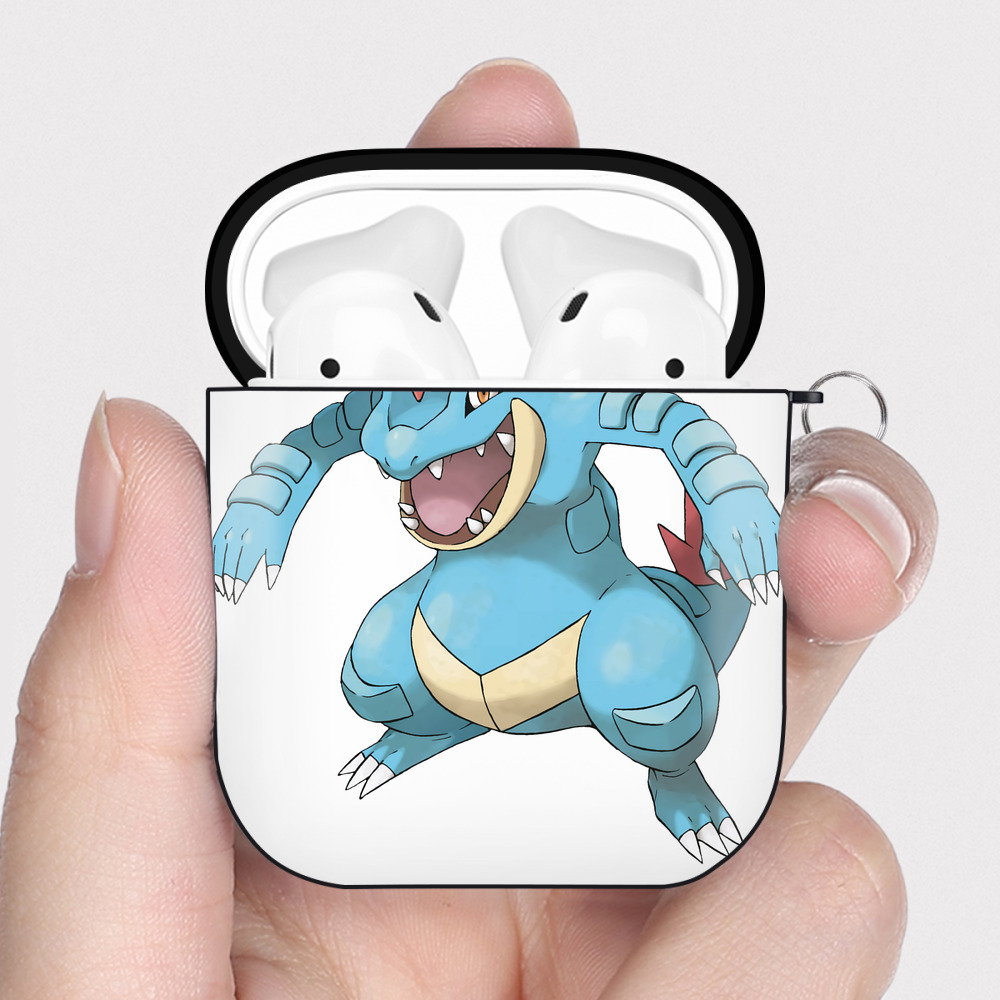 （画像用） ポケットモンスター Pokémon AirPods 第2世代保護ケース ハードシェル ブラック 耐衝撃・防指紋・カラビナ付き