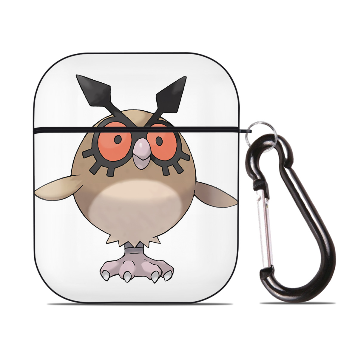 （画像用） ポケットモンスター Pokémon AirPods 第2世代保護ケース ハードシェル ブラック 耐衝撃・防指紋・カラビナ付き