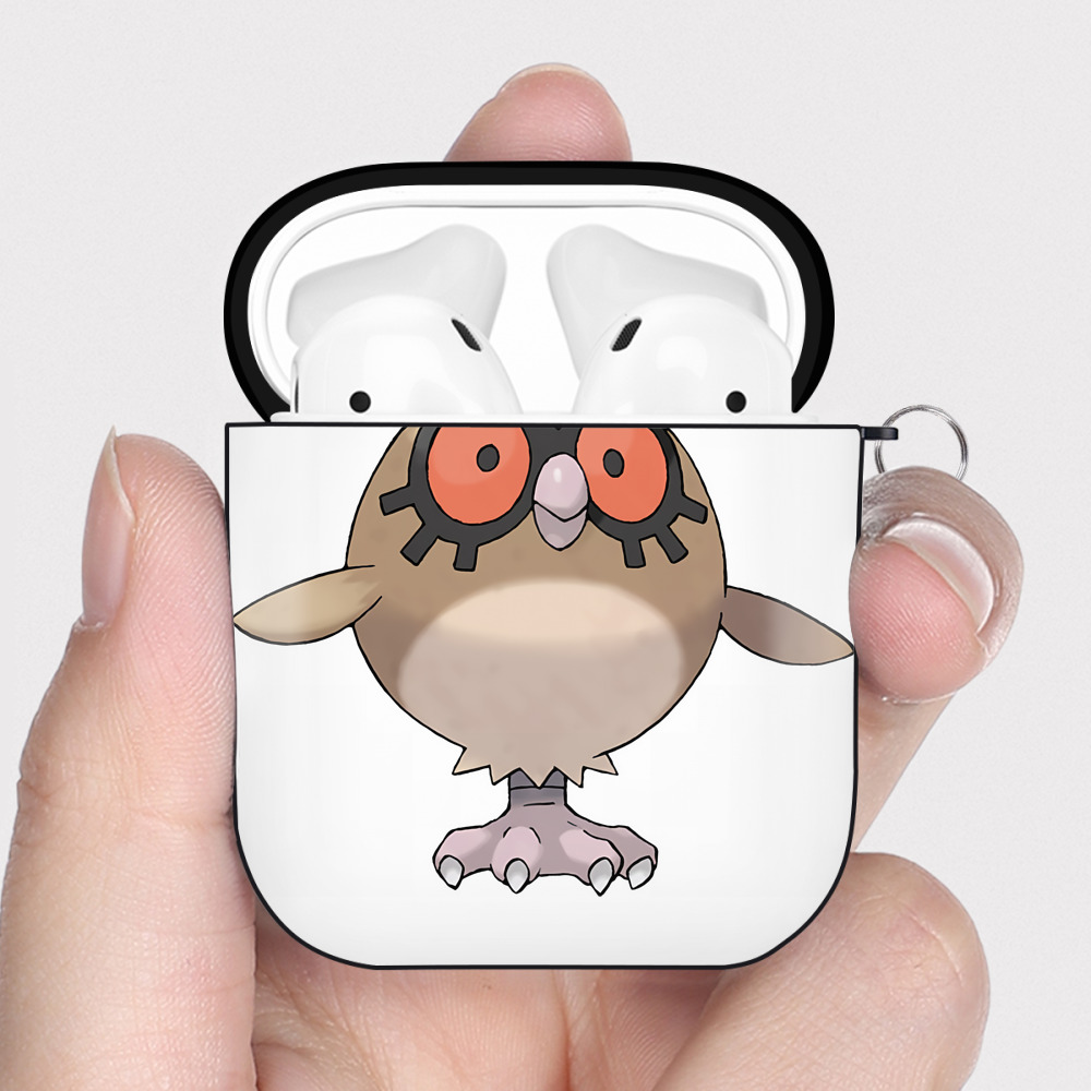 （画像用） ポケットモンスター Pokémon AirPods 第2世代保護ケース ハードシェル ブラック 耐衝撃・防指紋・カラビナ付き