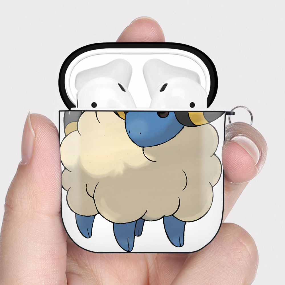 （画像用） ポケットモンスター Pokémon AirPods 第2世代保護ケース ハードシェル ブラック 耐衝撃・防指紋・カラビナ付き