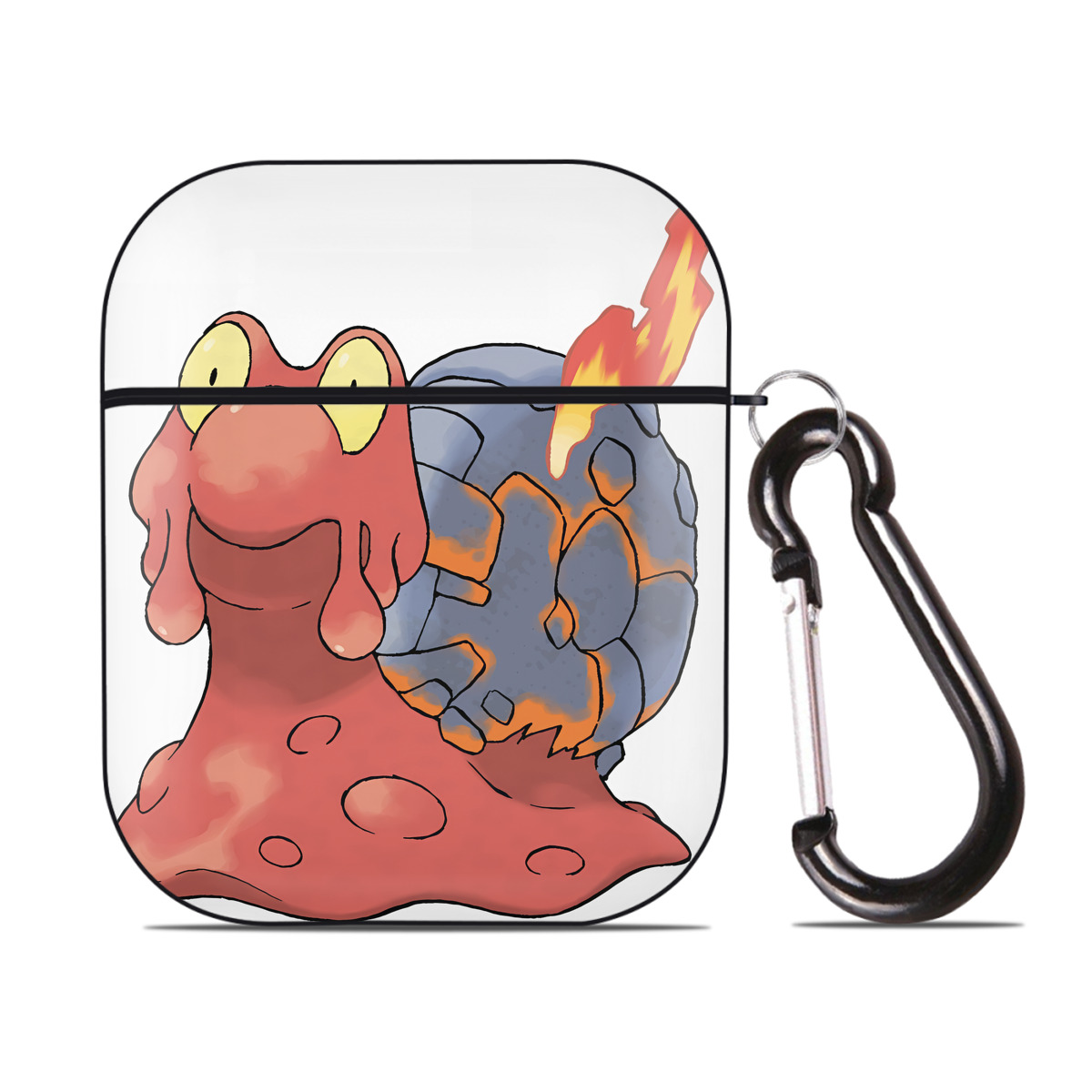 （画像用） ポケットモンスター Pokémon AirPods 第2世代保護ケース ハードシェル ブラック 耐衝撃・防指紋・カラビナ付き