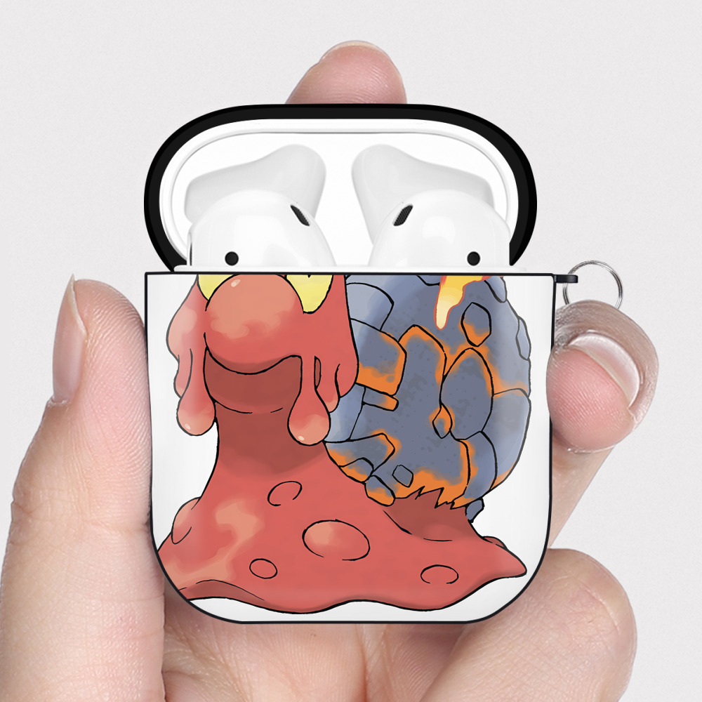 （画像用） ポケットモンスター Pokémon AirPods 第2世代保護ケース ハードシェル ブラック 耐衝撃・防指紋・カラビナ付き