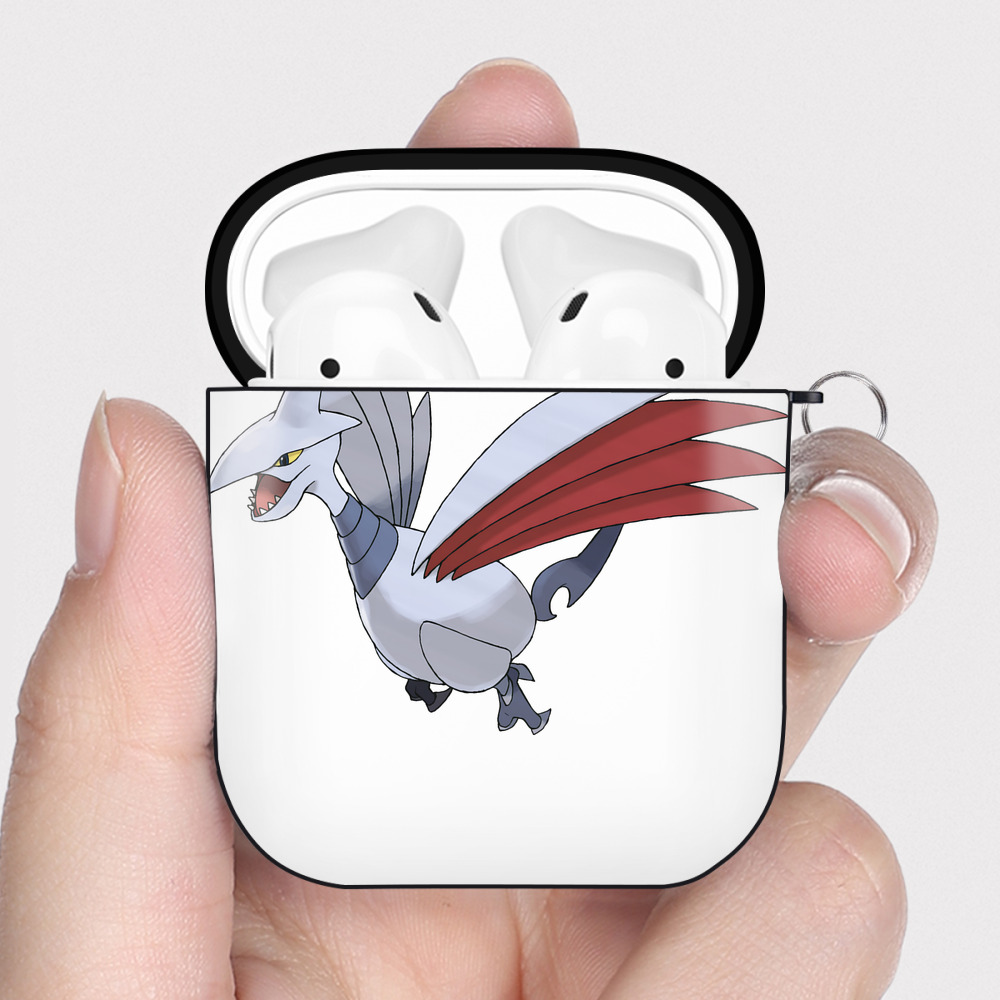 （画像用） ポケットモンスター Pokémon AirPods 第2世代保護ケース ハードシェル ブラック 耐衝撃・防指紋・カラビナ付き