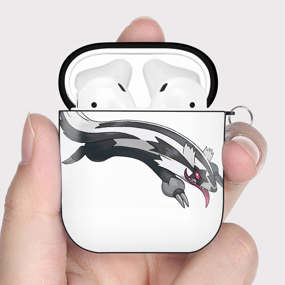 （画像用） ポケットモンスター Pokémon AirPods 第2世代保護ケース ハードシェル ブラック 耐衝撃・防指紋・カラビナ付き