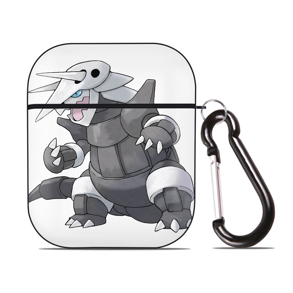 （画像用） ポケットモンスター Pokémon AirPods 第2世代保護ケース ハードシェル ブラック 耐衝撃・防指紋・カラビナ付き