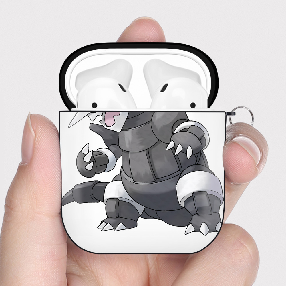 （画像用） ポケットモンスター Pokémon AirPods 第2世代保護ケース ハードシェル ブラック 耐衝撃・防指紋・カラビナ付き