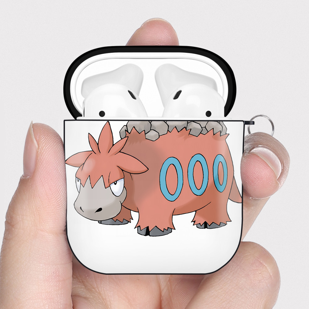 （画像用） ポケットモンスター Pokémon AirPods 第2世代保護ケース ハードシェル ブラック 耐衝撃・防指紋・カラビナ付き