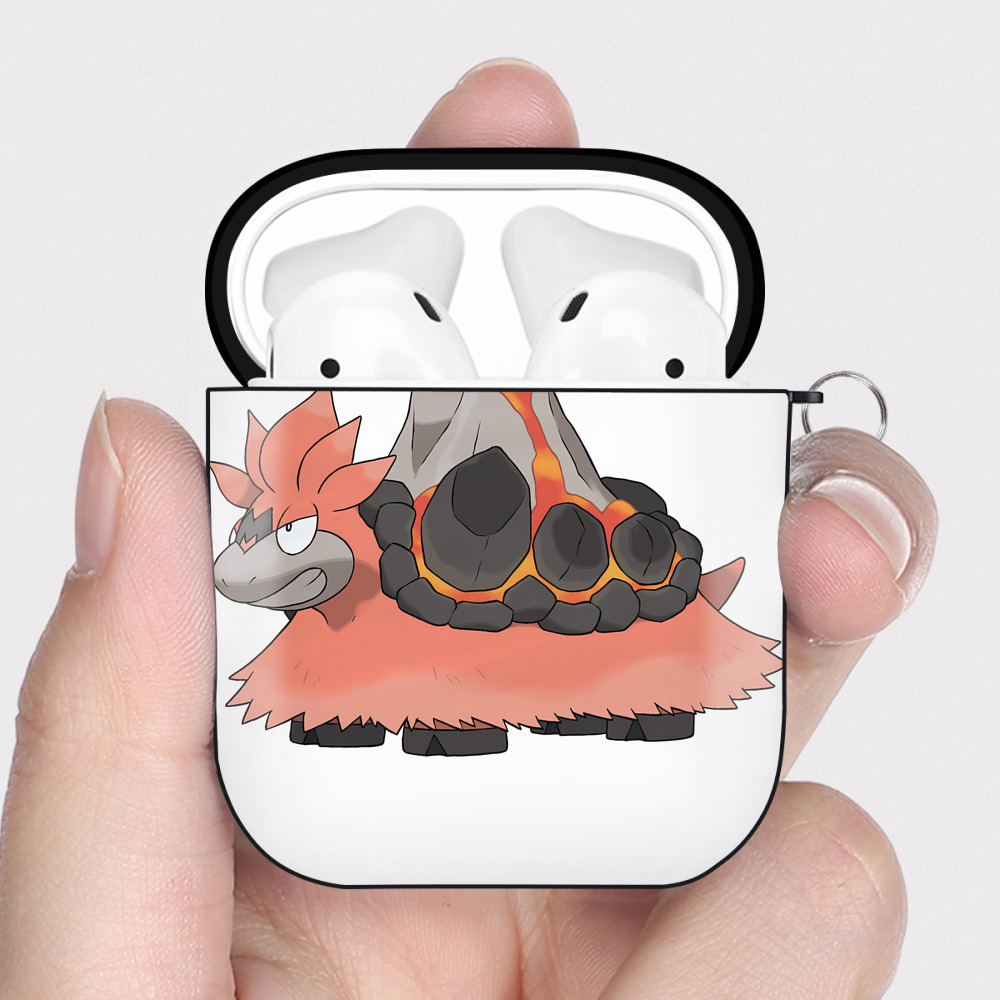 （画像用） ポケットモンスター Pokémon AirPods 第2世代保護ケース ハードシェル ブラック 耐衝撃・防指紋・カラビナ付き