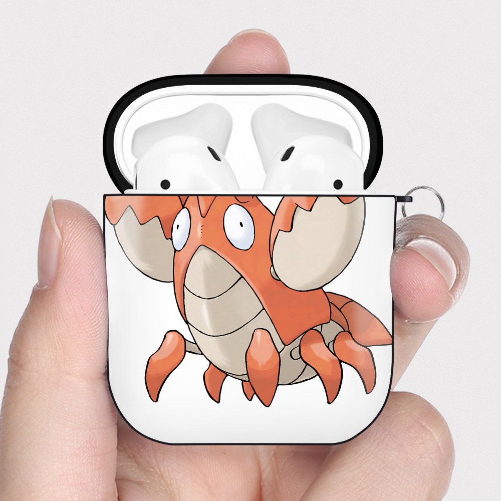 （画像用） ポケットモンスター Pokémon AirPods 第2世代保護ケース ハードシェル ブラック 耐衝撃・防指紋・カラビナ付き