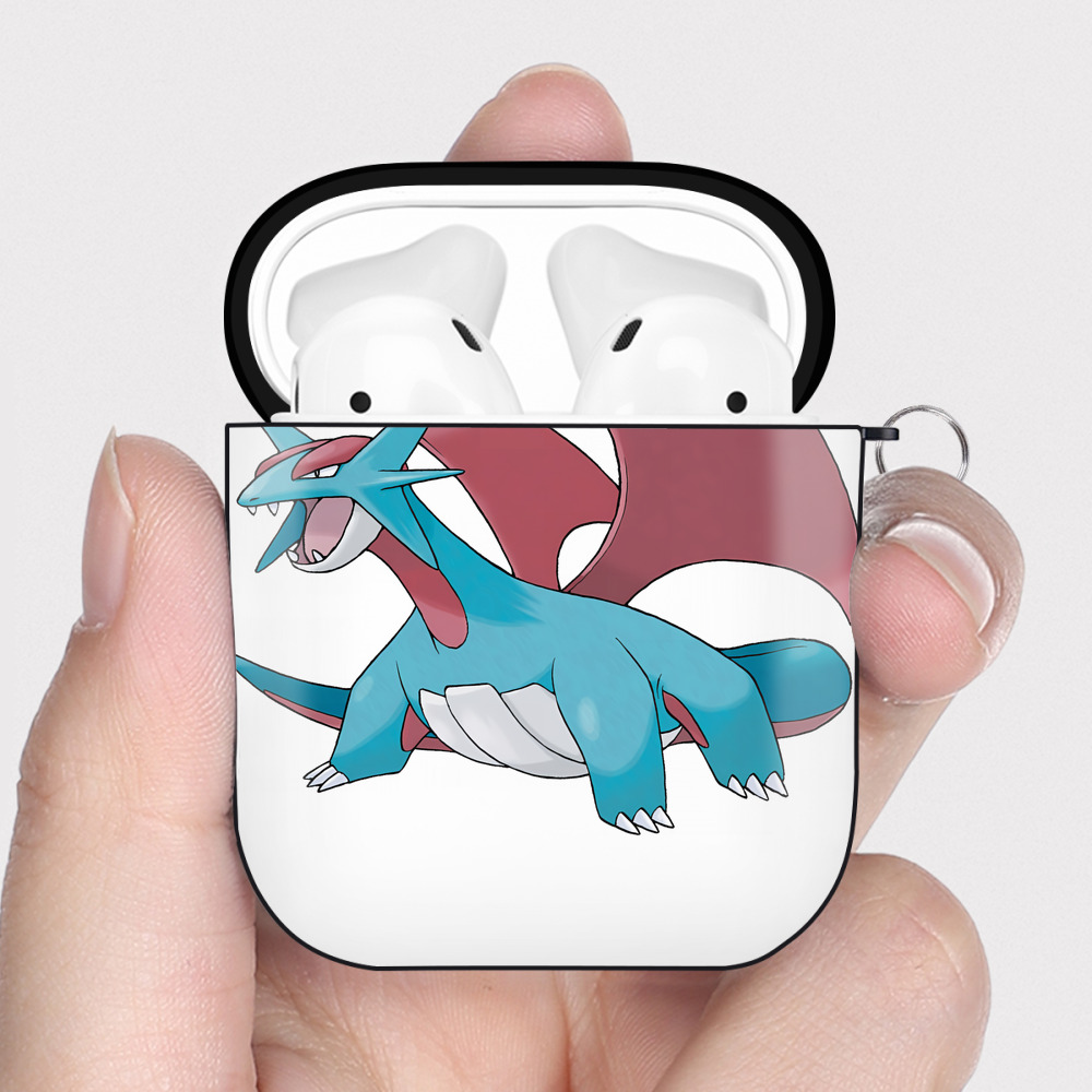 （画像用） ポケットモンスター Pokémon AirPods 第2世代保護ケース ハードシェル ブラック 耐衝撃・防指紋・カラビナ付き