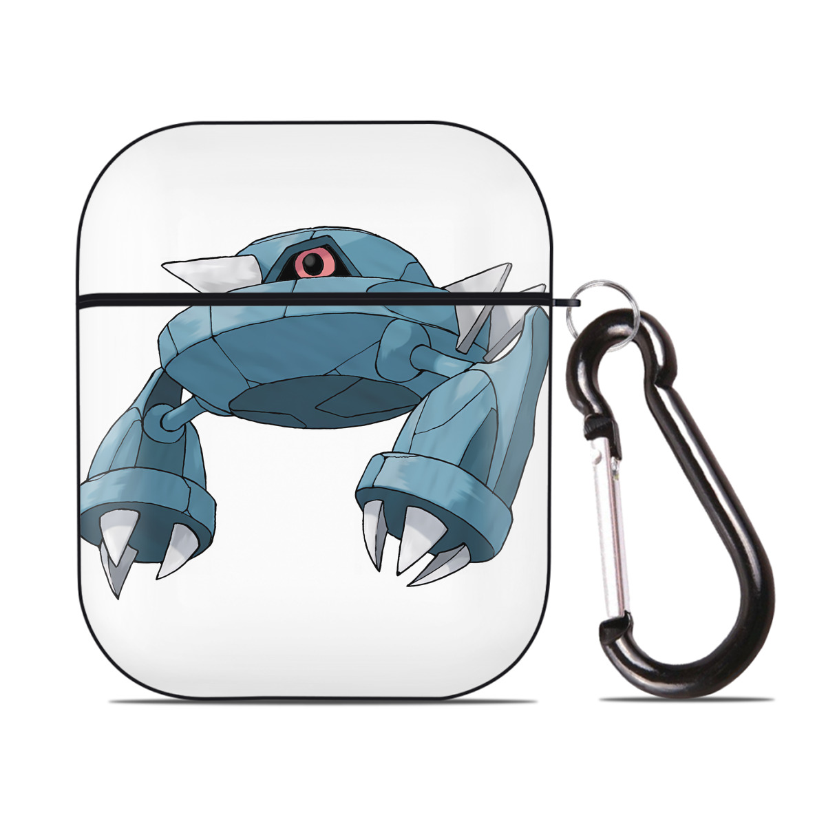 （画像用） ポケットモンスター Pokémon AirPods 第2世代保護ケース ハードシェル ブラック 耐衝撃・防指紋・カラビナ付き