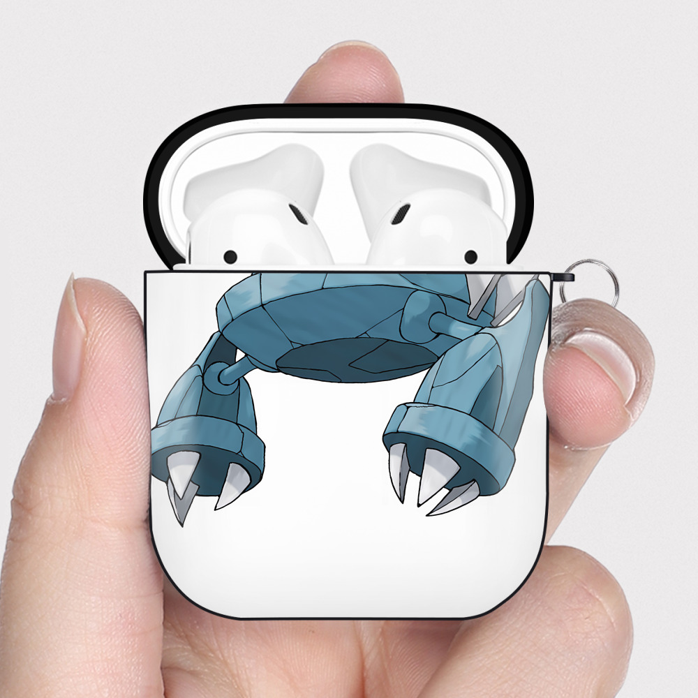 （画像用） ポケットモンスター Pokémon AirPods 第2世代保護ケース ハードシェル ブラック 耐衝撃・防指紋・カラビナ付き