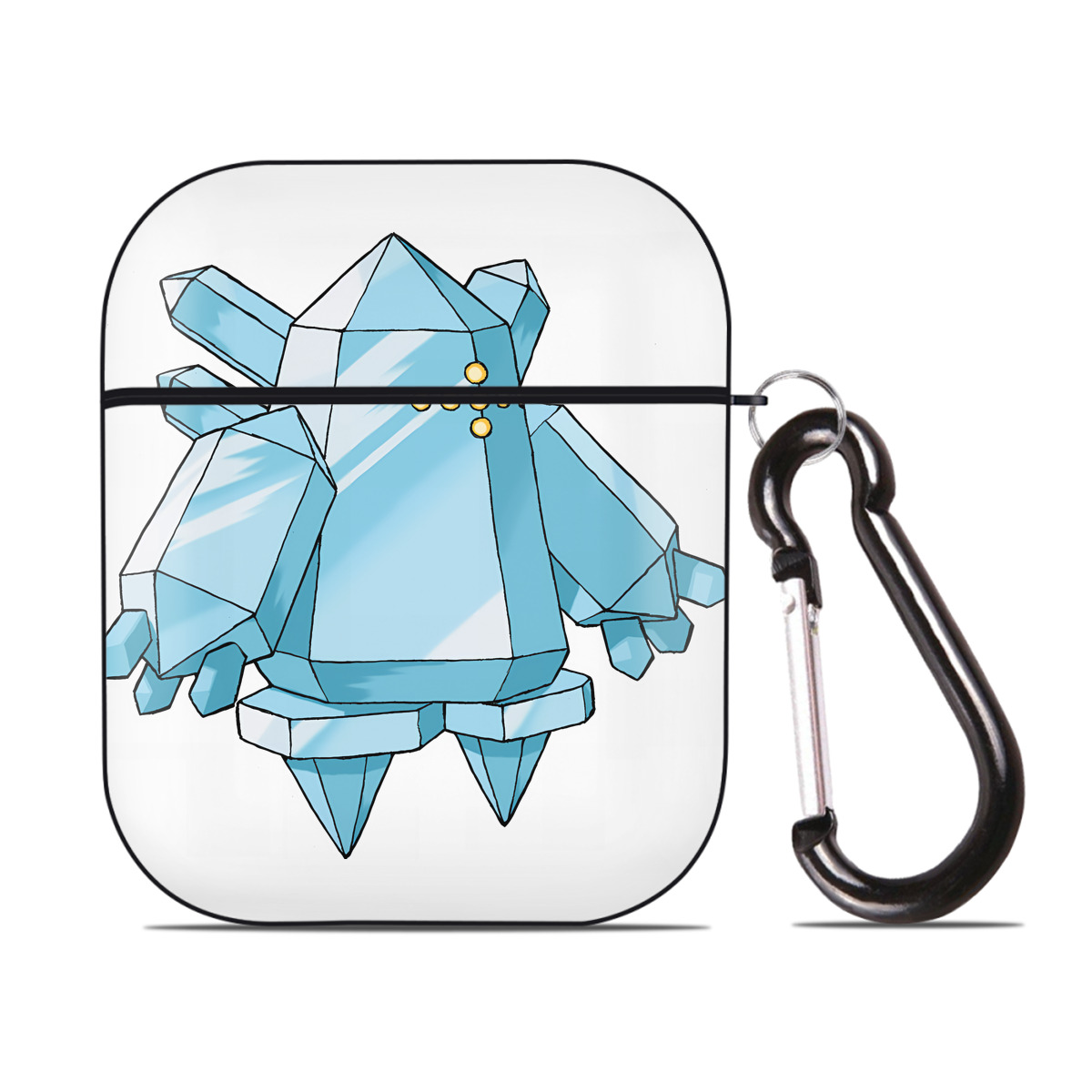 （画像用） ポケットモンスター Pokémon AirPods 第2世代保護ケース ハードシェル ブラック 耐衝撃・防指紋・カラビナ付き