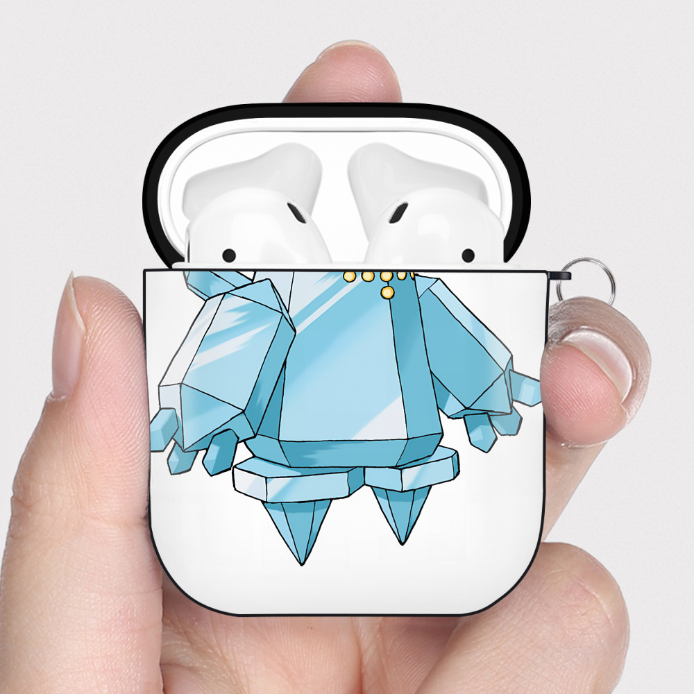 （画像用） ポケットモンスター Pokémon AirPods 第2世代保護ケース ハードシェル ブラック 耐衝撃・防指紋・カラビナ付き