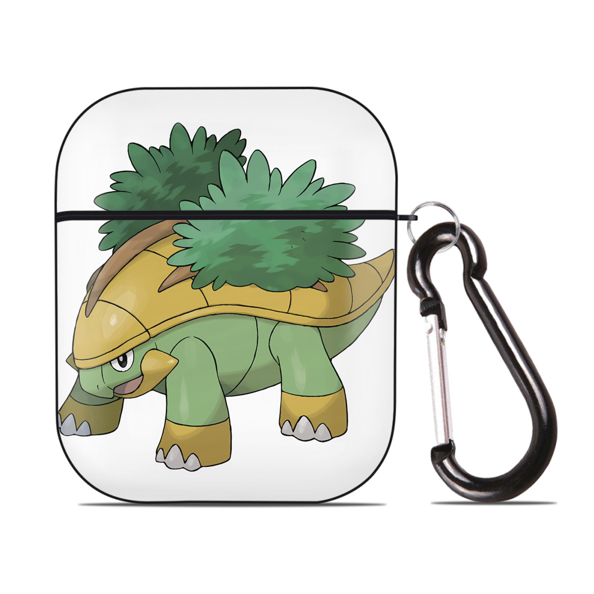 （画像用） ポケットモンスター Pokémon AirPods 第2世代保護ケース ハードシェル ブラック 耐衝撃・防指紋・カラビナ付き