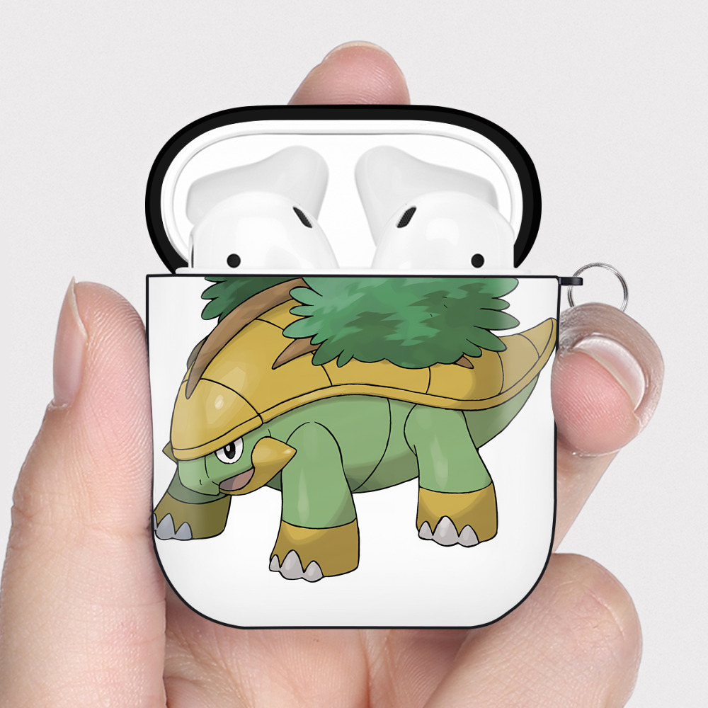 （画像用） ポケットモンスター Pokémon AirPods 第2世代保護ケース ハードシェル ブラック 耐衝撃・防指紋・カラビナ付き