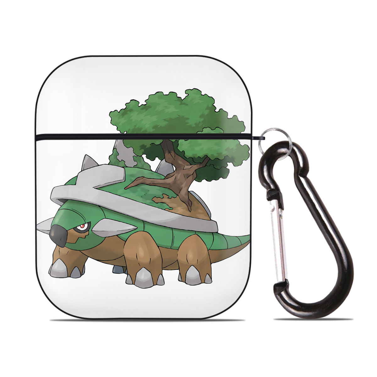 （画像用） ポケットモンスター Pokémon AirPods 第2世代保護ケース ハードシェル ブラック 耐衝撃・防指紋・カラビナ付き