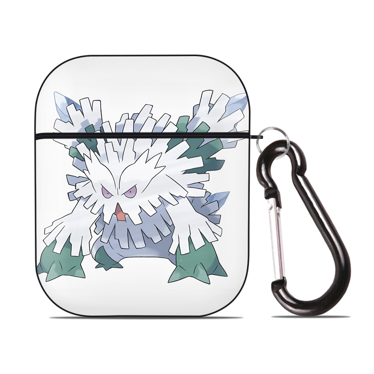 （画像用） ポケットモンスター Pokémon AirPods 第2世代保護ケース ハードシェル ブラック 耐衝撃・防指紋・カラビナ付き