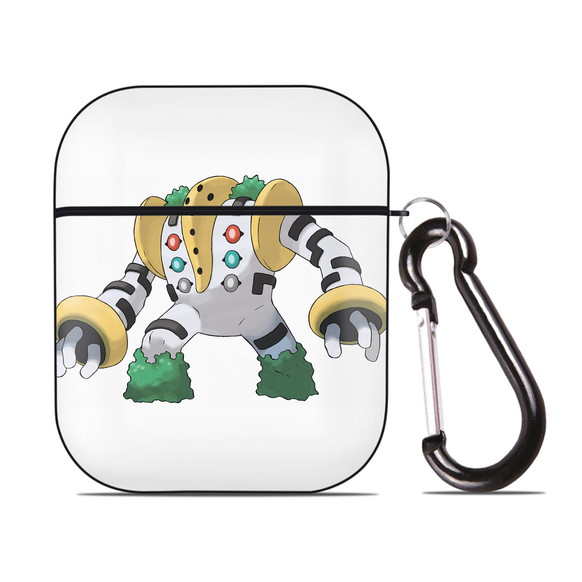 （画像用） ポケットモンスター Pokémon AirPods 第2世代保護ケース ハードシェル ブラック 耐衝撃・防指紋・カラビナ付き