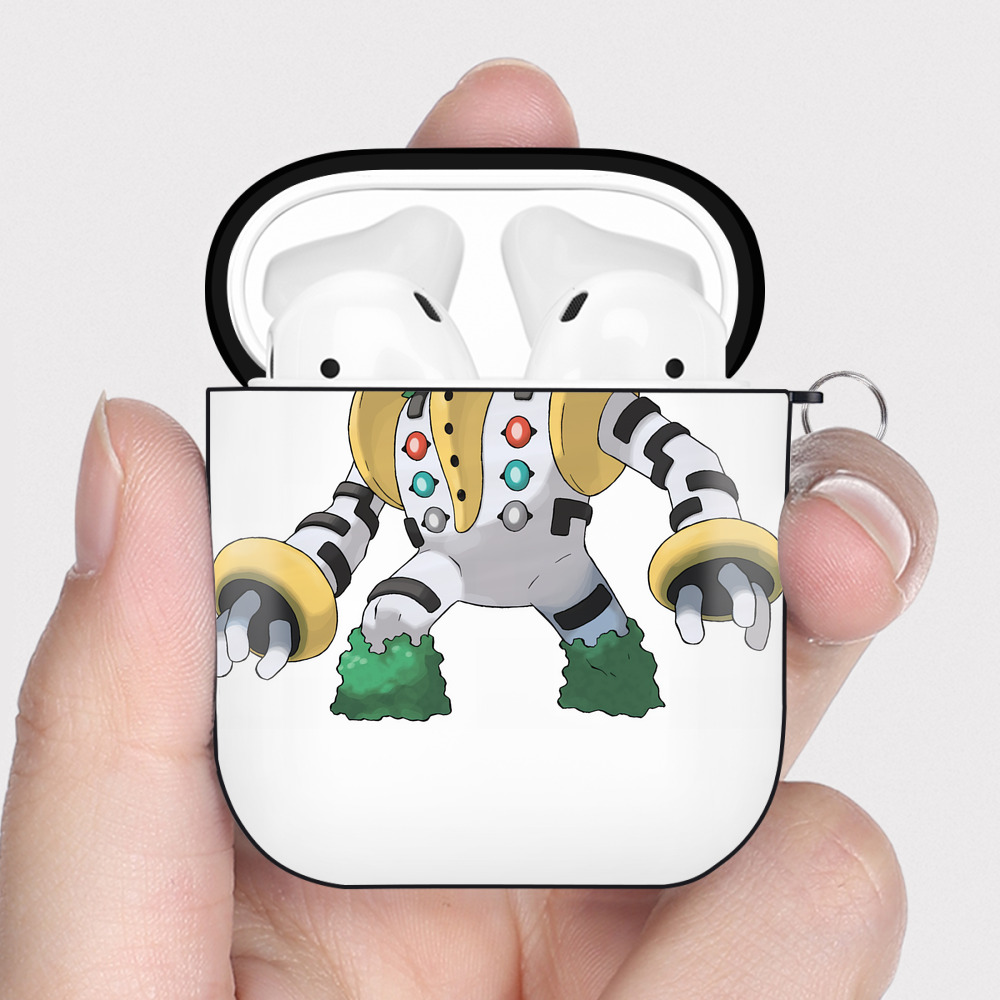 （画像用） ポケットモンスター Pokémon AirPods 第2世代保護ケース ハードシェル ブラック 耐衝撃・防指紋・カラビナ付き