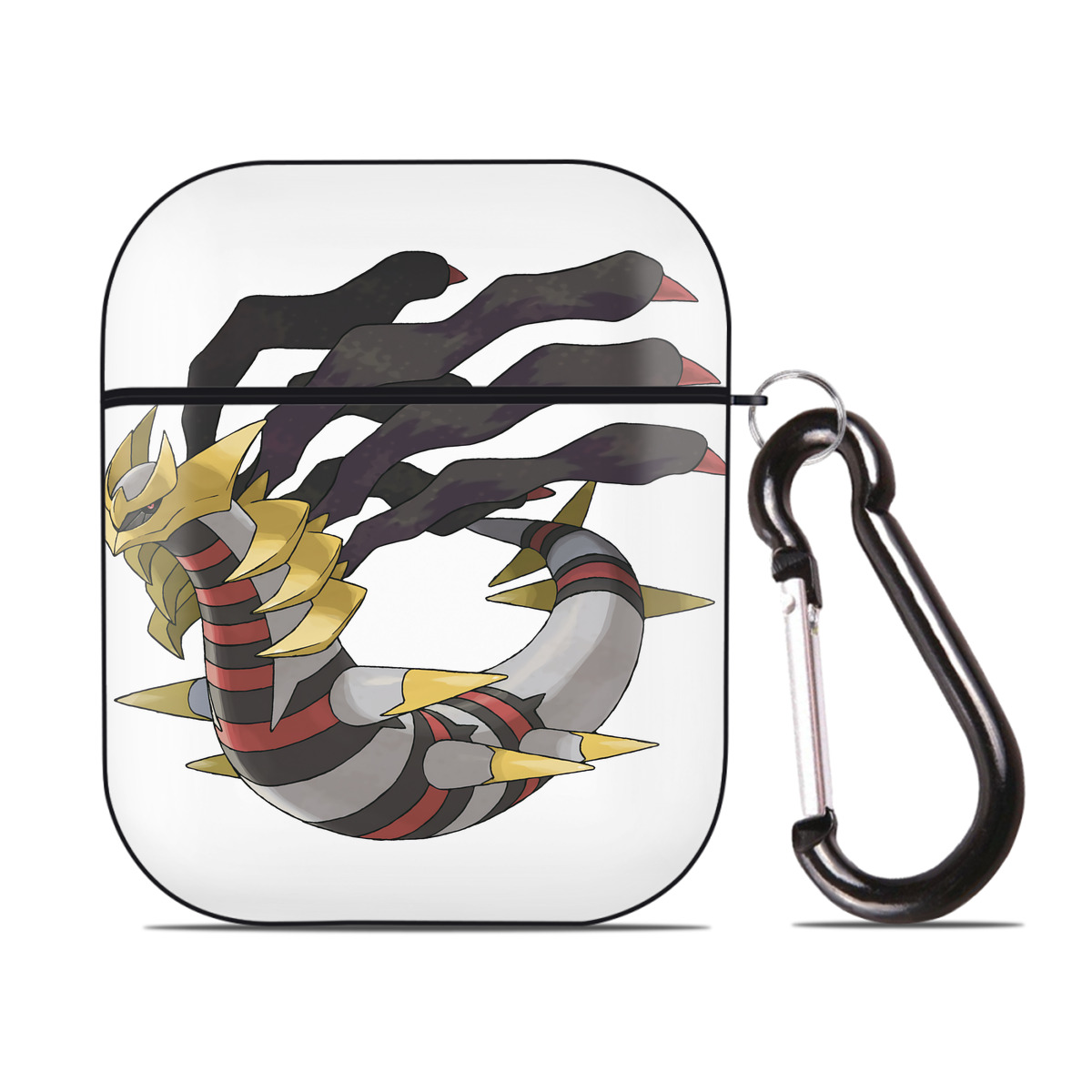 （画像用） ポケットモンスター Pokémon AirPods 第2世代保護ケース ハードシェル ブラック 耐衝撃・防指紋・カラビナ付き