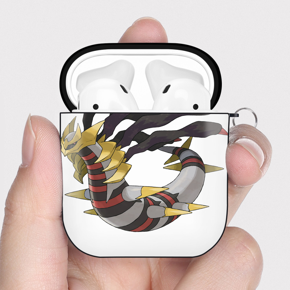 （画像用） ポケットモンスター Pokémon AirPods 第2世代保護ケース ハードシェル ブラック 耐衝撃・防指紋・カラビナ付き